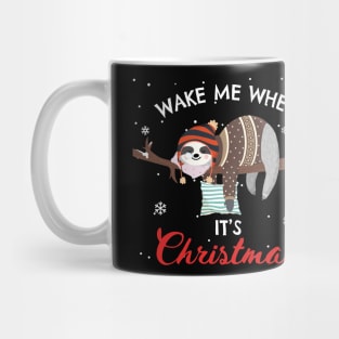 Wake Me When It's Christmas Sloth Mug